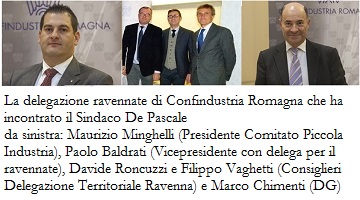 Incontro tra il sindaco Michele de Pascale e la delegazione territoriale di Ravenna di Confindustria Romagna