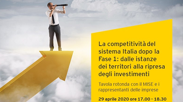 La competitività del sistema Italia dopo la fase 1: dalle istanze dei territori alla ripresa degli investimenti - webinar EY 29 aprile ore 17