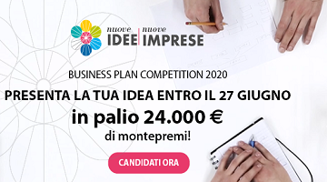 Al via l'edizione 2020 di Nuove Idee Nuove Imprese, iscrizioni aperte fino al 27 giugno  