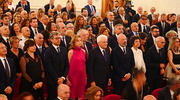 Il Presidente Mattarella e il Maestro Muti al Galli per l'inaugurazione della Sagra Musicale Malatestiana