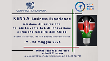 KENYA Business Experience: missione di ispirazione - Manifestazione di interesse entro il 31 marzo -