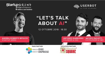 “Let’s talk about Artificial Intelligence”, venerdì 12 ottobre ore 18.30 presso la sede di Rimini Innovation Square - Rimini